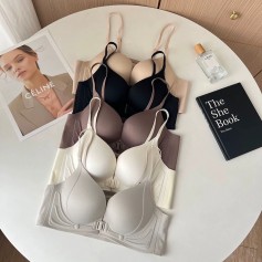 8326 Front-Clasp Backless Push-Up Bra for Small Busts