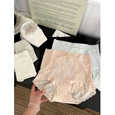B990 French high-waisted nude ice silk briefs